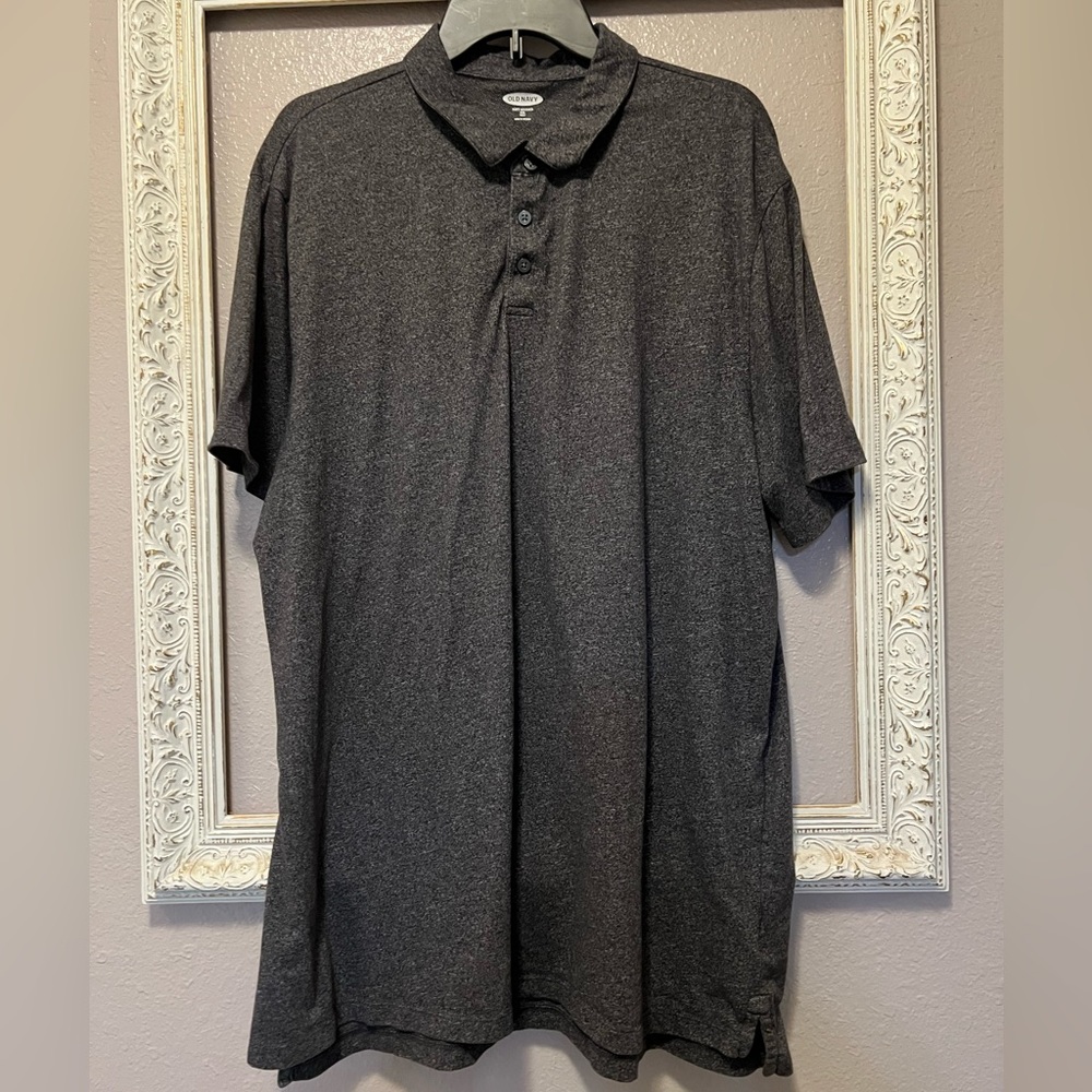 Old Navy Charcoal Gray Soft Washed Polo XXL Tall